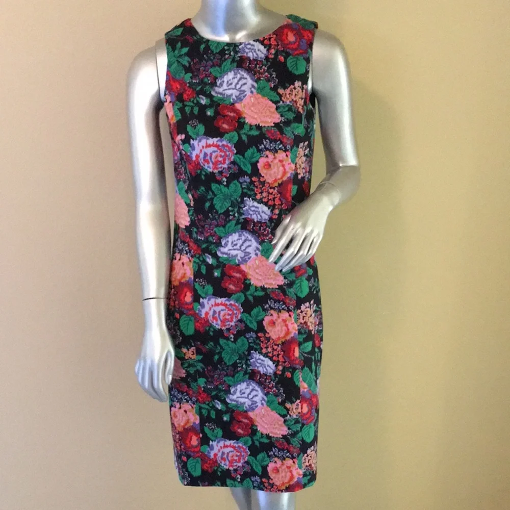 J. Crew Sleeveless floral sheath dress two-way s